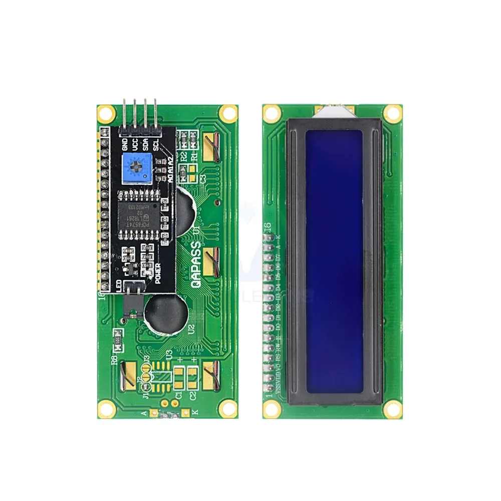 Lcd1602 1602 módulo lcd tela azul/verde 16x2 caracteres display lcd com módulo adaptador de interface serial iic i2c para arduino