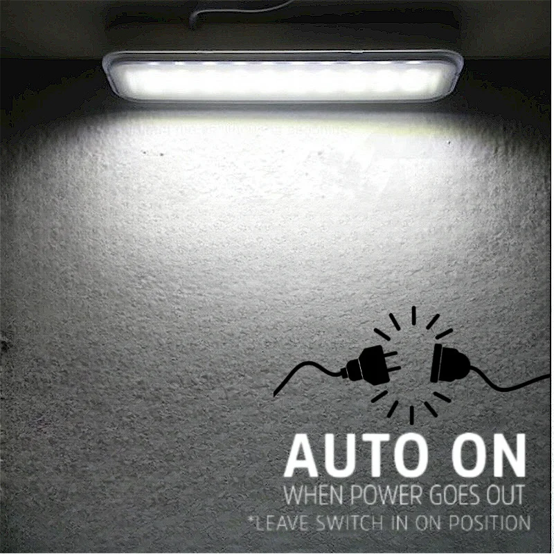 Luz LED de emergencia, linterna recargable portátil para el hogar, linterna de Camping, lámpara de salida automática montada en la pared, luz de trabajo interior