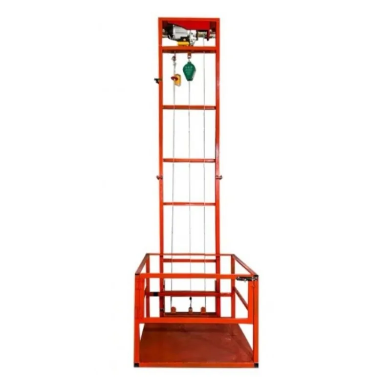 Electric Lifting platform Fully automatic Hydraulic Small cargo elevator Raise 2-8m Warehouse Factory Track Moveable