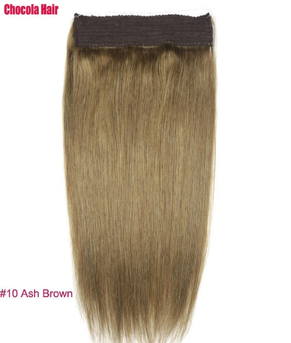 Chocola fio secreto sem clipe extensões de cabelo humano real halo fio escondido fio transparente ajustável