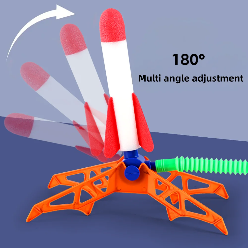 เด็ก Rocket Launcher Step Pump Power Air Pressed Stomp กลางแจ้งเกมครอบครัว Skyrocket ของขวัญวันเกิดของเล่นกีฬาสําหรับเด็ก