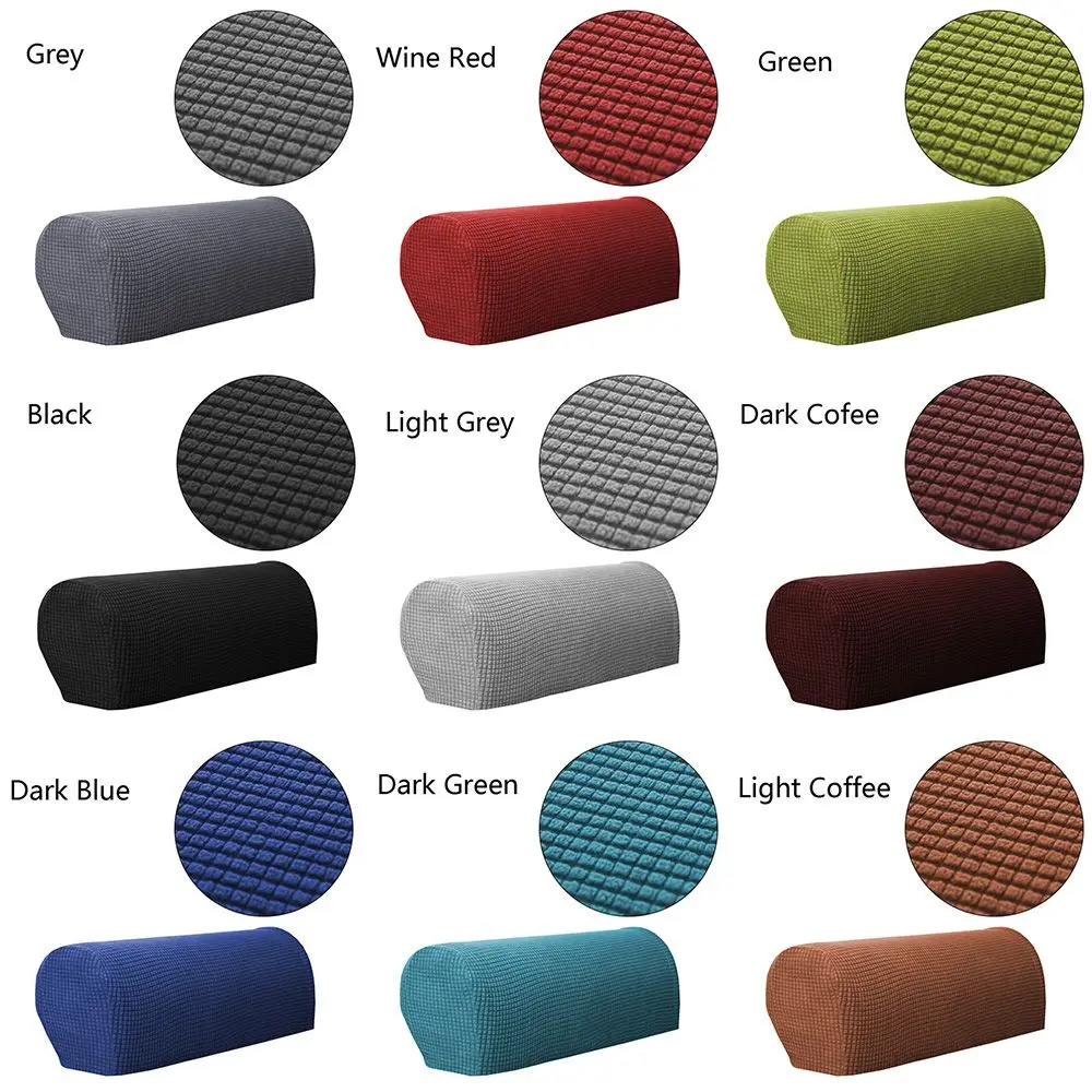 2 unids/set fundas para reposabrazos de sofá fundas de forro polar Premium para reposabrazos silla elástica Protector de brazo para sofá elástico para adaptarse