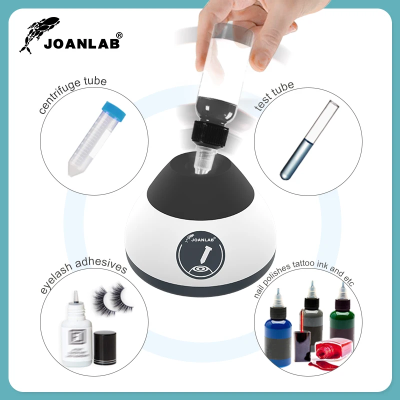 JOANLAB Mini Vortex Mixer Laboratorio Tattoo Pigmento Smalto per unghie Miscelatore di inchiostro liquido Shaker Lab 50ml 2000rpm VM-200