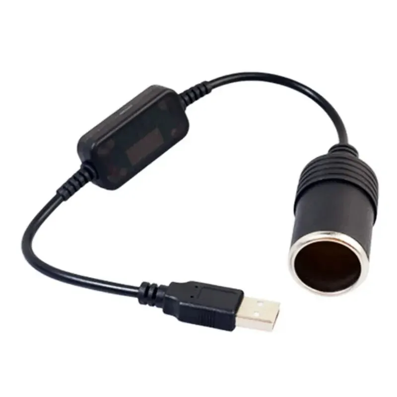 1pc 5V 2A USB に 12V シガーライターソケット USB オスメスシガーライターアダプタコンバータカーエレクトロニクスアクセサリー