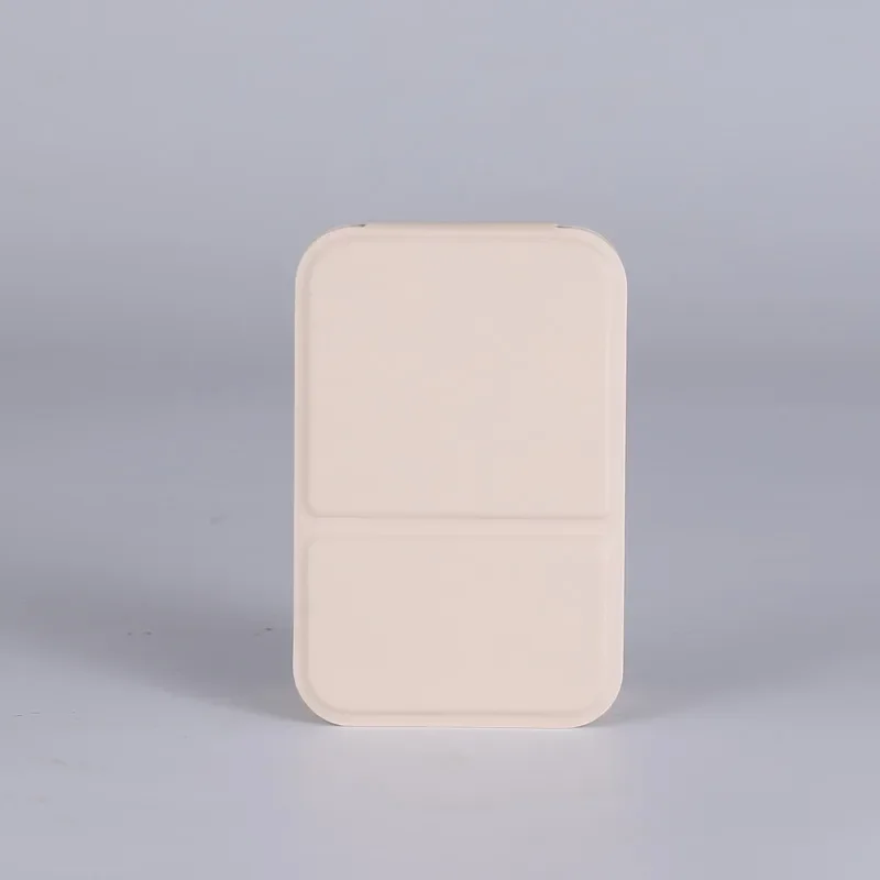Espejo de maquillaje de escritorio, Color sólido, cuero PU, Simple, portátil, espejo de maquillaje plegable, compacto para estudiantes, bonito espejo de bolsillo