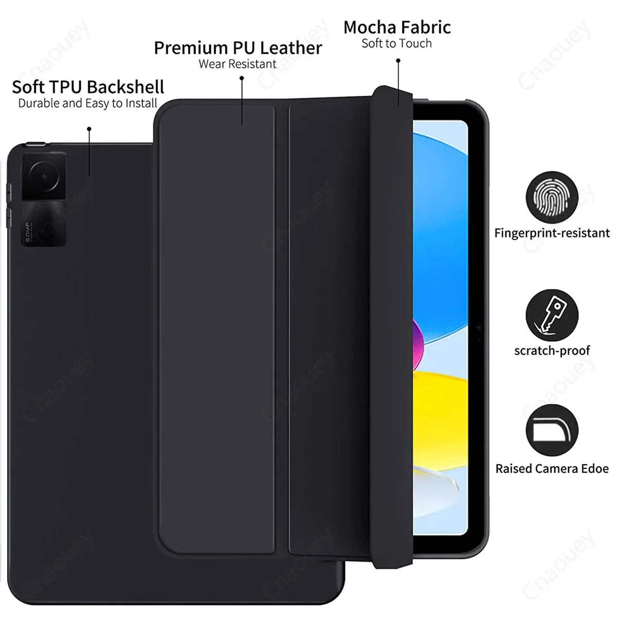 Case for Xiaomi Redmi Pad SE 11" 2023 Flip Stand PU Protective Cover for Redmi Pad 10.61" Leather Shell Tablet Protective Case