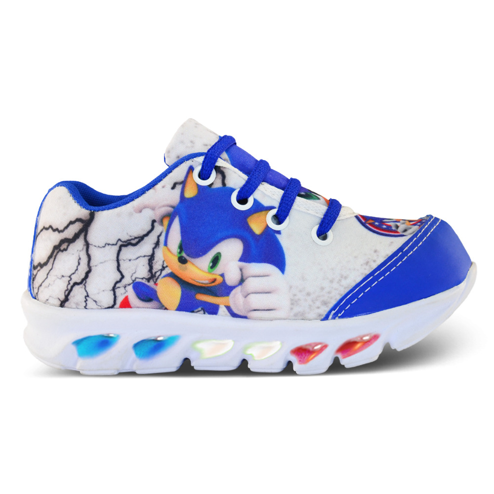 tenis de led infantil masculino sonic com luzinha meninos