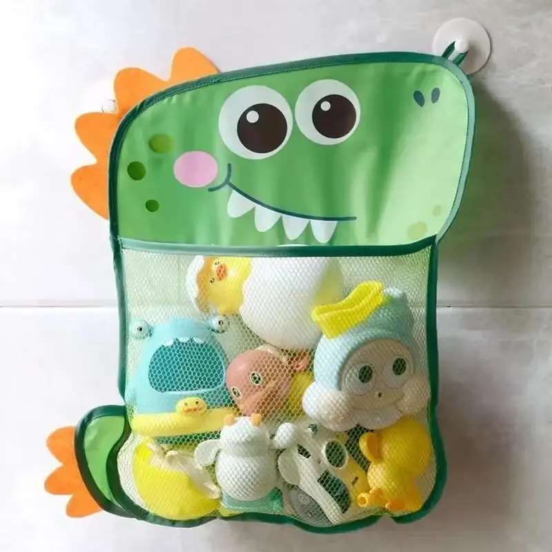 Organizer Kinder Ordentlich Lagerung Saug Badezimmer Badewanne Puppe Hängen Tasche Dinosaurier Tier Baby Bad Spielzeug Korb Mesh Tasche Wasser Spielzeug