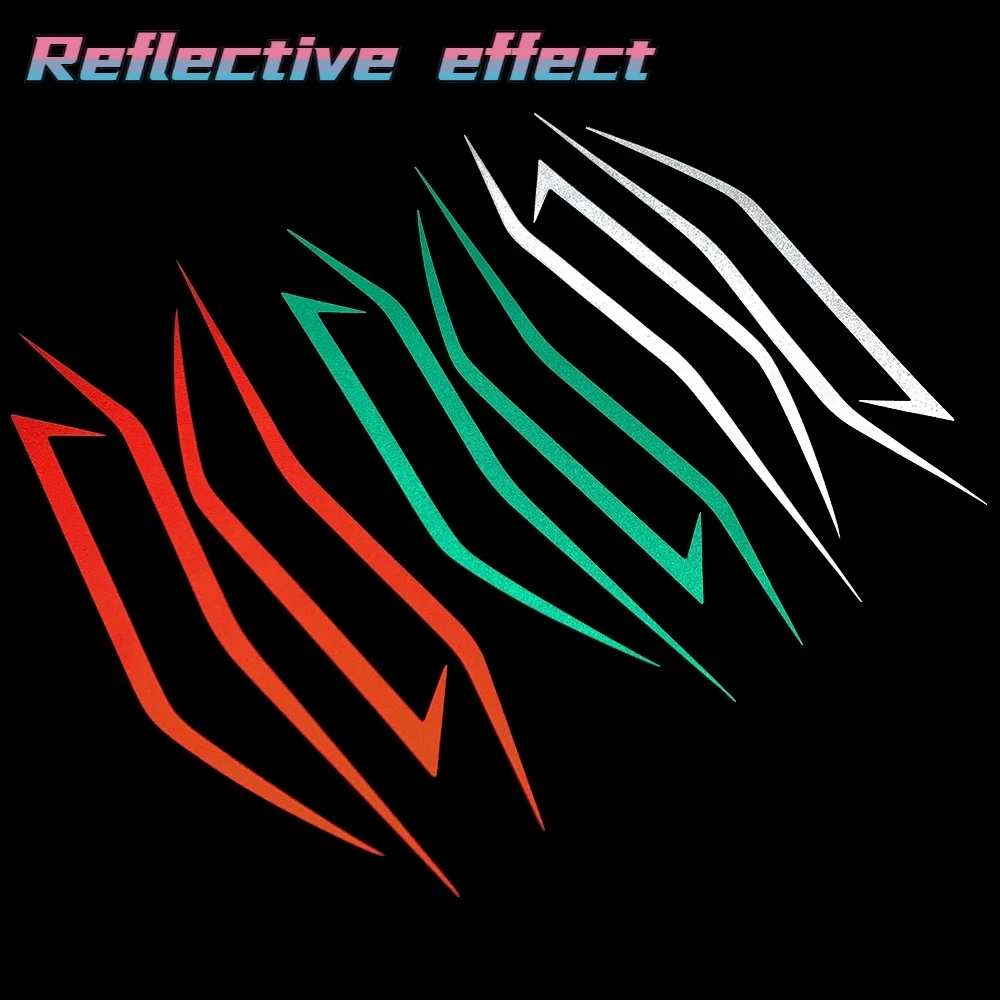 Motorcycle Helmet Reflective Stripe Stickers For Kawasaki N400 H2 H2SX Body Texture Waterproof Front End Decal