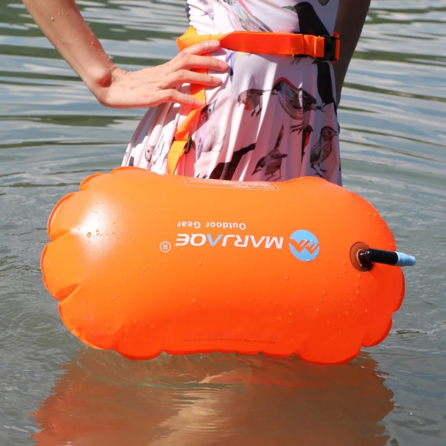 Безопасный буй для плавания на открытом воздухе, надувной спасательный буй для плавания, надувная сумка для сушки воздуха из ПВХ, сумка для дрейфа для бассейна, открытая вода