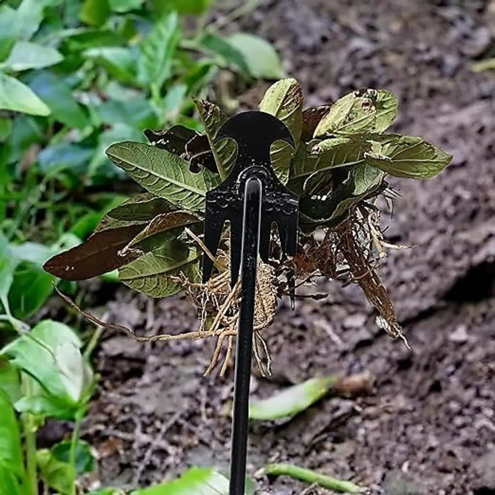 2024 Upgrade, 4 Teeth Manganese Steel Weeder Kit with Handles - Multifunctional Uprooting Weeding Artifact for Gardening