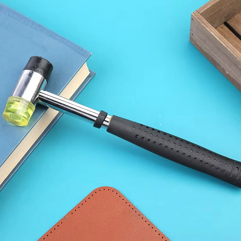 1Pc 25mm Double Face Soft Tap Rubber Hammer for Multifunctional Hand Tool Hard Plastic and Non Slip Plastic Grip Perfect Tool