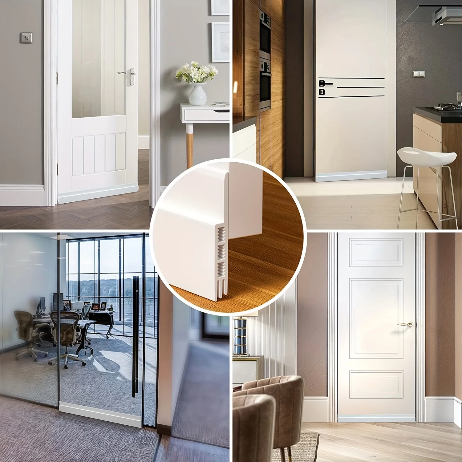 1Pc 1 Meter Door Bottom Sealing Strip Self-Adhesive Aoors And Windows,Sound Insulation, Windproof, Porous Sealing Strip 1Pc 1 Me