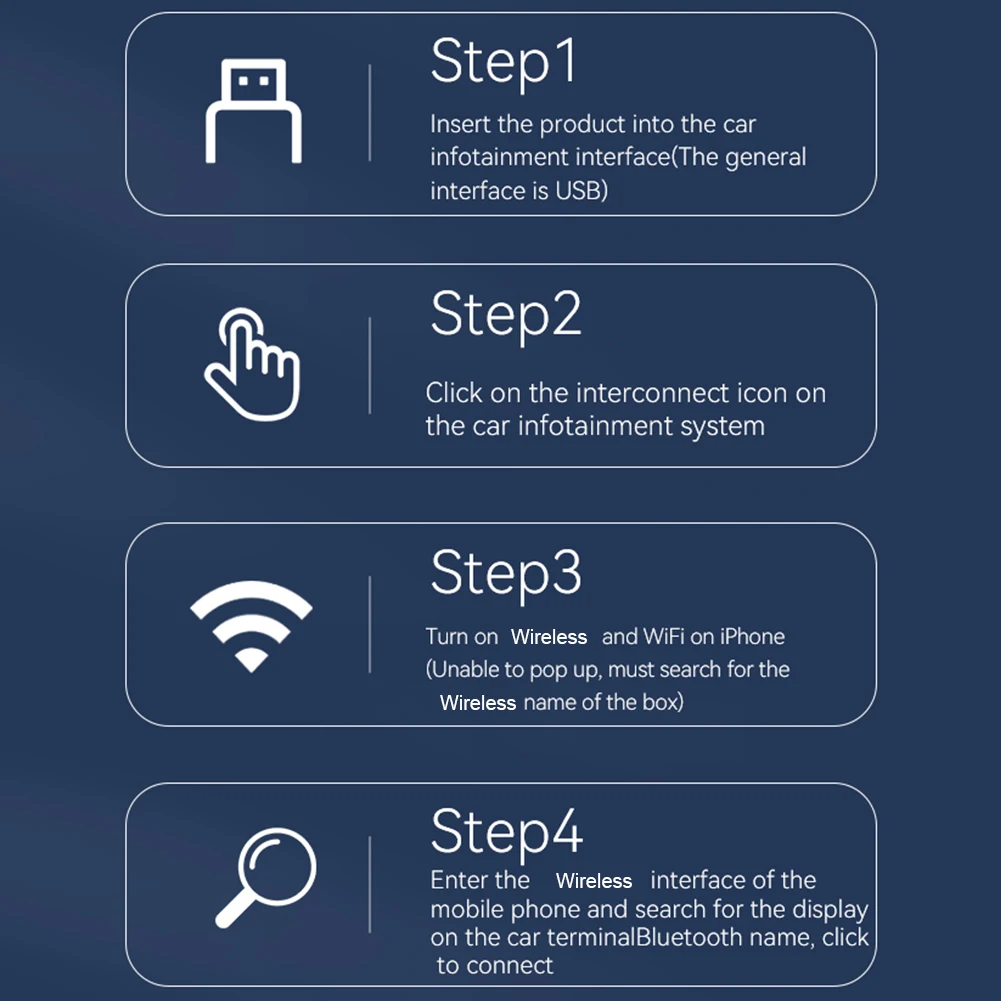 Wireless Carplay Android Auto Adapter Plug&Play USB Car Dongle Wireless Dongle for OEM Wired CarPlay/Andriod Auto Cars