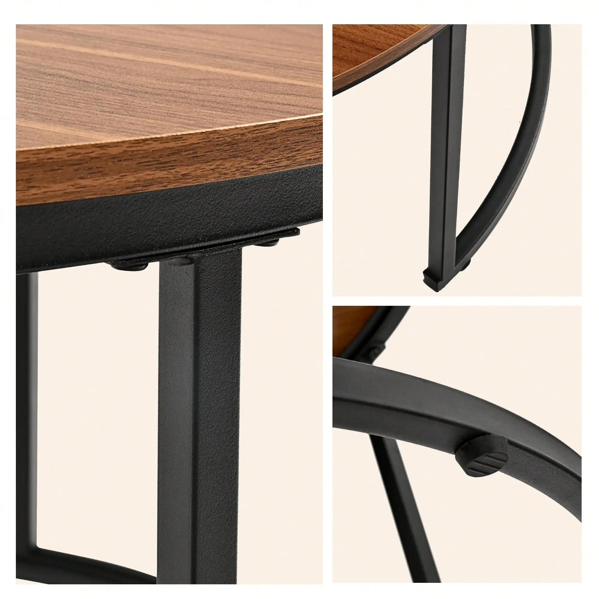 EGOONM 2Pcs Nordic Coffee Table 2 in 1 Round Combination Office Tea table Modern Minimalist Home Sofa Ins Side Table Living Room