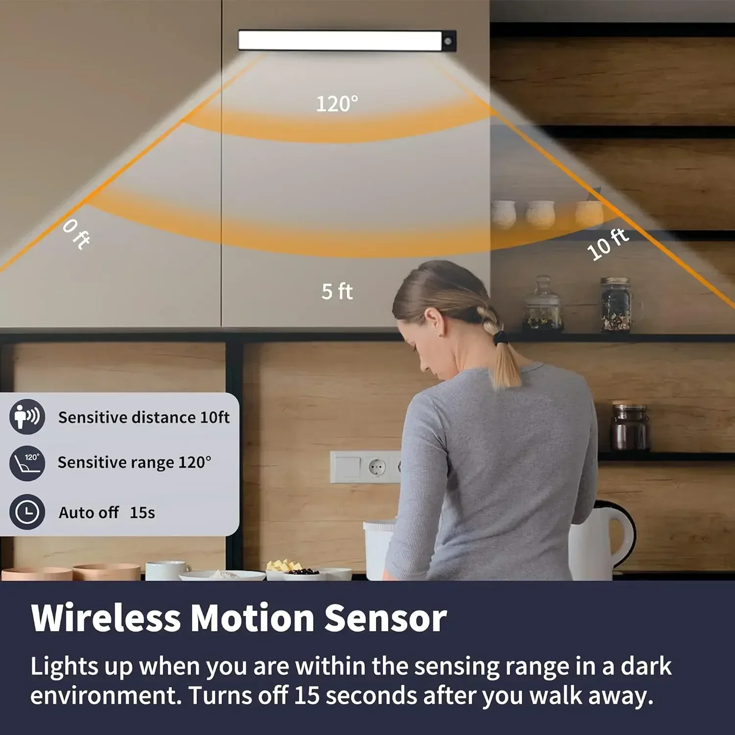 Xiaomi Night Light Motion Sensor LED USB Rechargeable 1000mAh Battery Cabinet  Lamp 3 Colors Dimming For Bedroom Kitchen Light