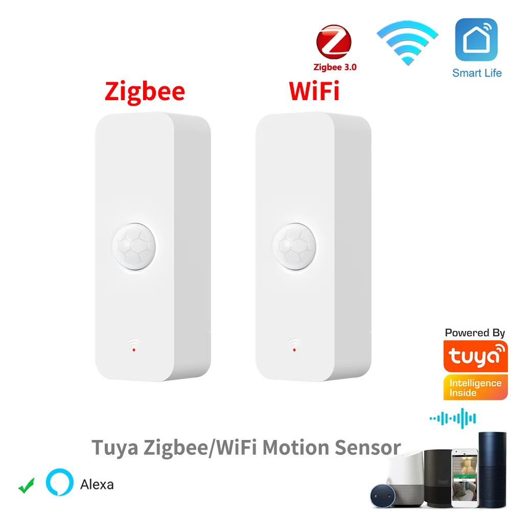 Tuya WiFi Zigbee PIR Датчик Движения Умный Дом Инфракрасный Детектор Человеческого Тела Alexa Совместимый Домашняя Безопаснос...