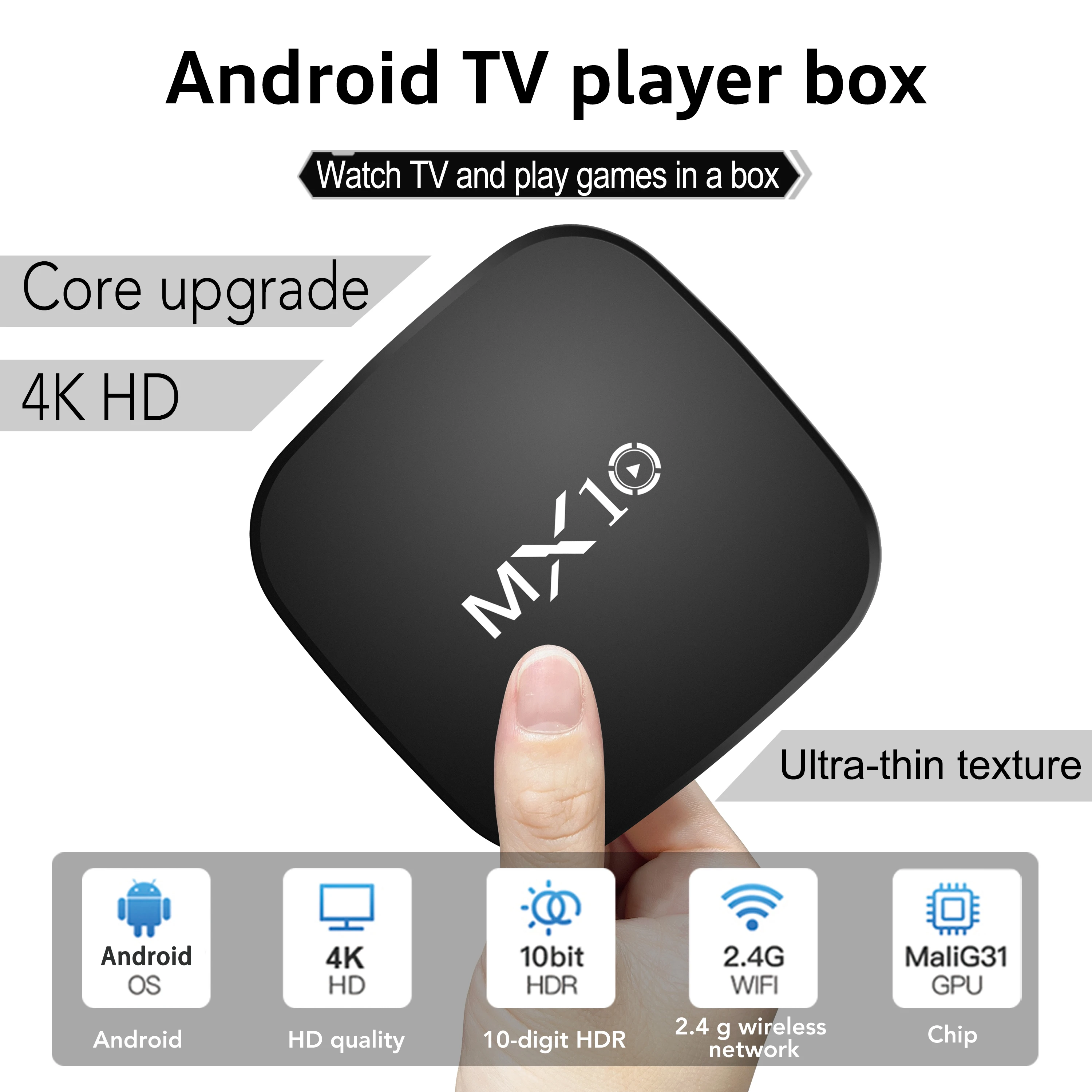 Nova caixa de tv android 1gb 8gb mini mx10 smart tvbox 2 4g wifi rk3228 quad core set top box 4k caixa de tv inteligente banda dupla wifi