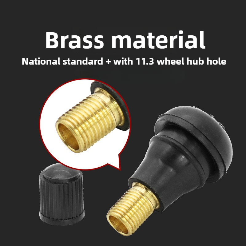10 Stücke TR412 Snap-in Schwarz Gummi Tubeless Reifen Reifen Ventil Vorbauten für ATV Auto Motorrad Tubeless Reifen Ventil Vorbauten