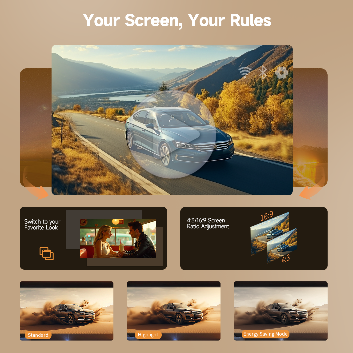 Magcubic HY310X 4K Mini Projector With Full HD 1080P 420ANSI Android 11 Auto Focus Keystone for Outdoor Theater Stand Projector