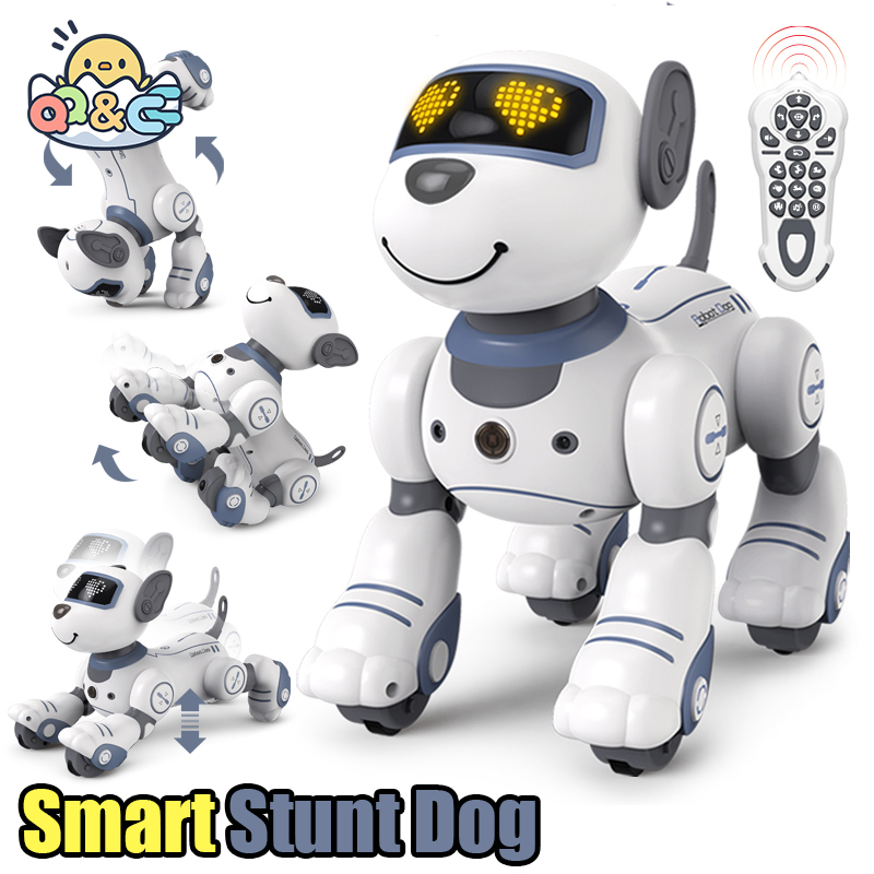 Robot électronique RC drôle pour chien, cascadeur, chiot, commande vocale, Programmable, sens tactile, chanson musicale, jouets pour enfants