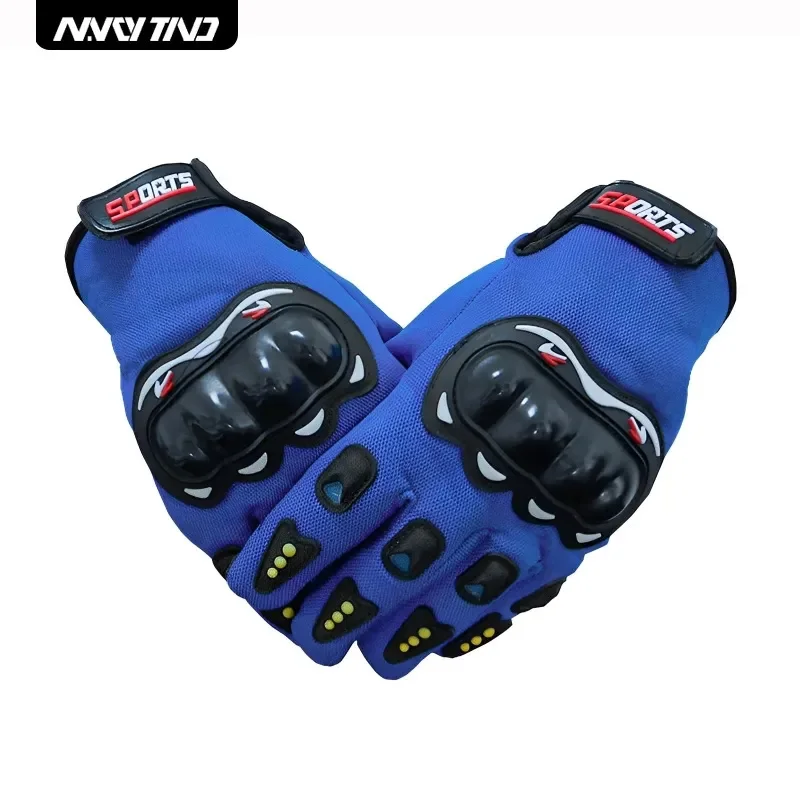 Guanti da moto Guanti da corsa con dita intere traspiranti Guanti con guscio rigido Protezione per sport all'aria aperta Guanti da cross per bici da cross
