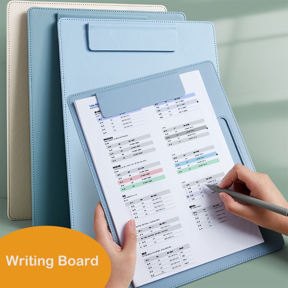 A4 Leather Business Pad Folder Board Exam Writing Board Pad Board Special Clip Book Stationery Writing Pad Cardboard Signature