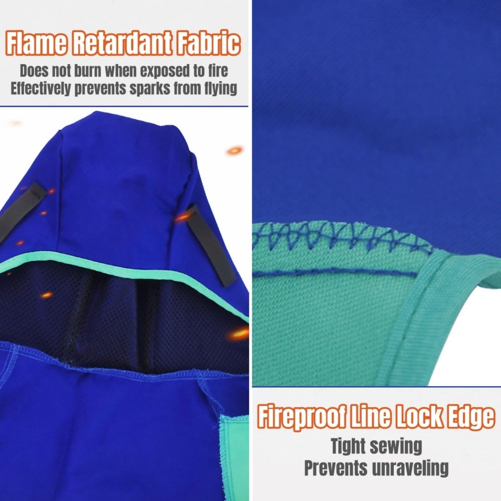 남성용 HotFull 보호 용접 후드 세척 가능 통기성 용접 넥 커버 용접공용 난연성 보호 용접 캡