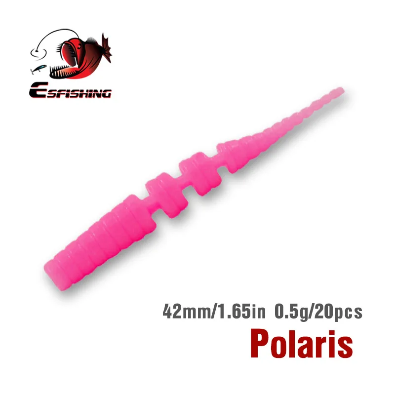 KESFISHING Jig Con Sâu Mồi Polaris 42Mm Pesca Bass Cá Hồi Mùa Đông Băng Phun Muối Và Mùi Hương Miễn Phí Vận Chuyển Mềm Mại mồi Câu