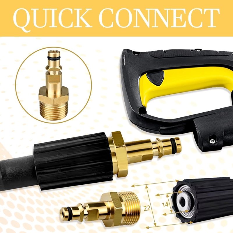 M22 Adapter Quick Connect Converter Hose To Karcher LAVOR Bosch STIHL Nilfisk High Pressure Wash Gun