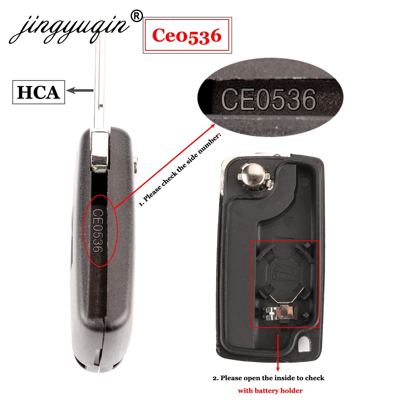 Jingyuqin 2BTN Flip Remote Khóa Hỏi FSK 433MHz PCF7941/7961 Cho Xe Đạp Peugeot 207 307 307 308 407 đồng Hồ C2 C3 C4 C5 Berlingo Picasso