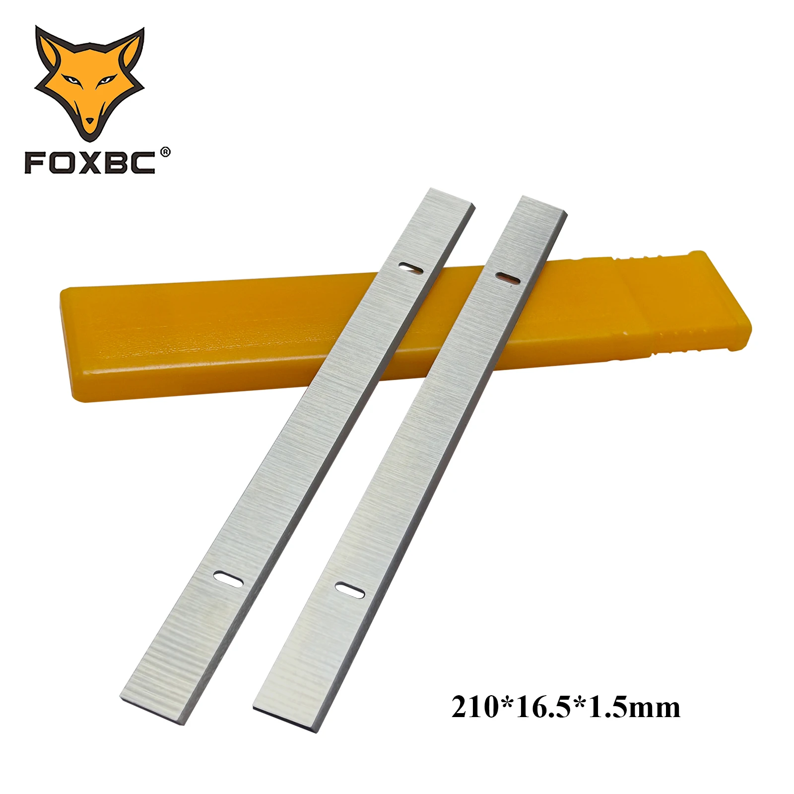 FOXBC 210mm x 16,5mm x 1,5mm HSS hojas cepilladoras para Einhell TH-SP 204,TC-SP 204 cepilladora 210mm cuchillo cepillador herramienta de carpintería 2 uds