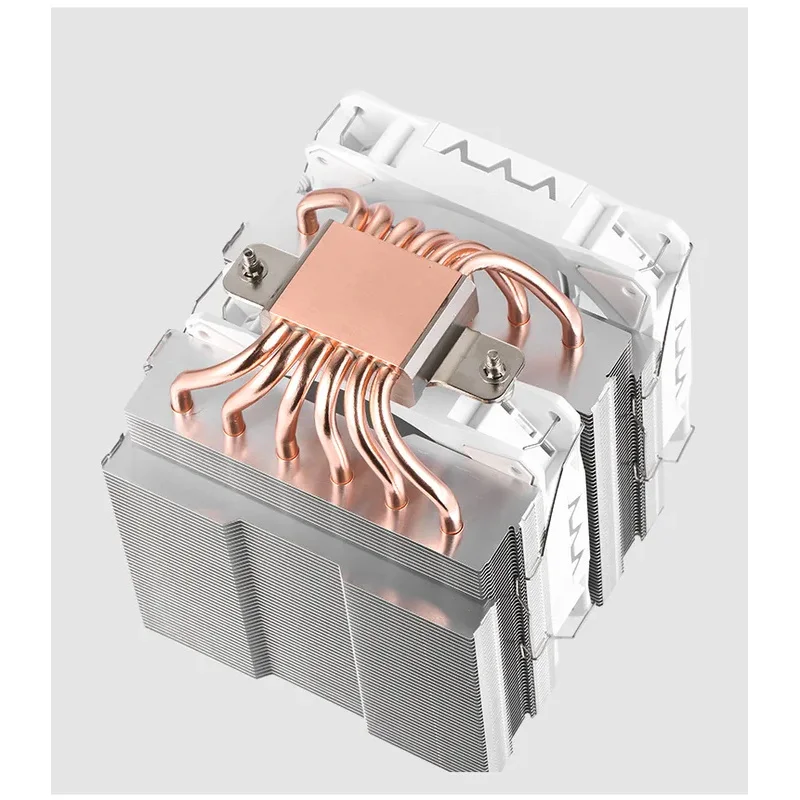 Custom Best Copper Radiator CPU Cooler Fan Heat Sink Desktop Gaming Case LED Features PC Aluminum Material Server Application