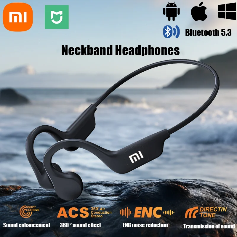 XIAOMI шейный ремешок I18PRO Bluetooth 5,3 наушники спортивные наушники с костной проводимостью Hi-Fi звук TWS наушники беспроводные головные уборы с микрофоном