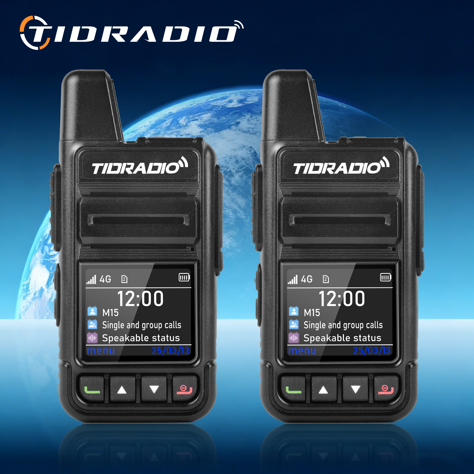 TIDRADIO TD-M15 Radio POC de señal Global con tarjeta Sim de 1 año Walkie Talkie de largo alcance 4G 5000 millas para senderismo y Camping