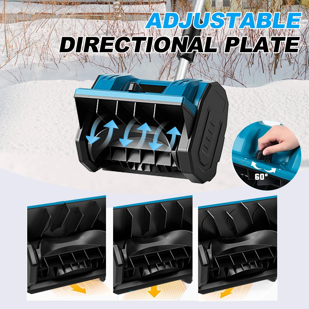 Winter Cordless Snow Shovel Cordless Battery Snow Blower with Adjustable Handle Fit Patio Deck Driveway Lithium Battery