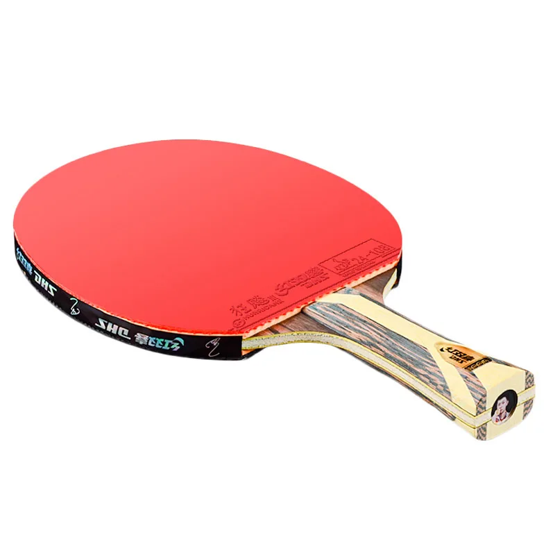 Raquette de Tennis de Table DHS 9 étoiles professionnelle 5 bois 2 ALC raquette de Ping-Pong Offensive avec caoutchouc collant huracane