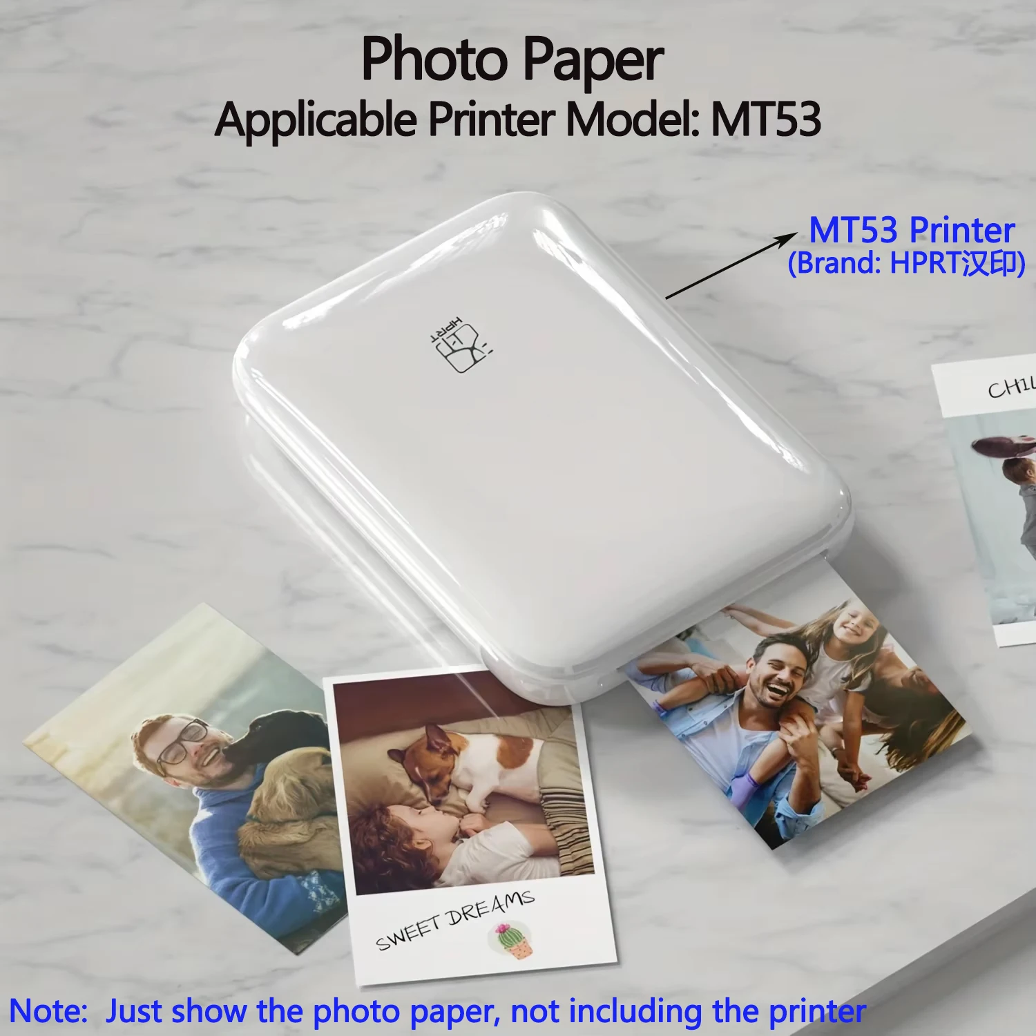 写真用紙 2x3 インチ粘着裏面写真用紙 HPRT MT53 ポケットフォトプリンタ用