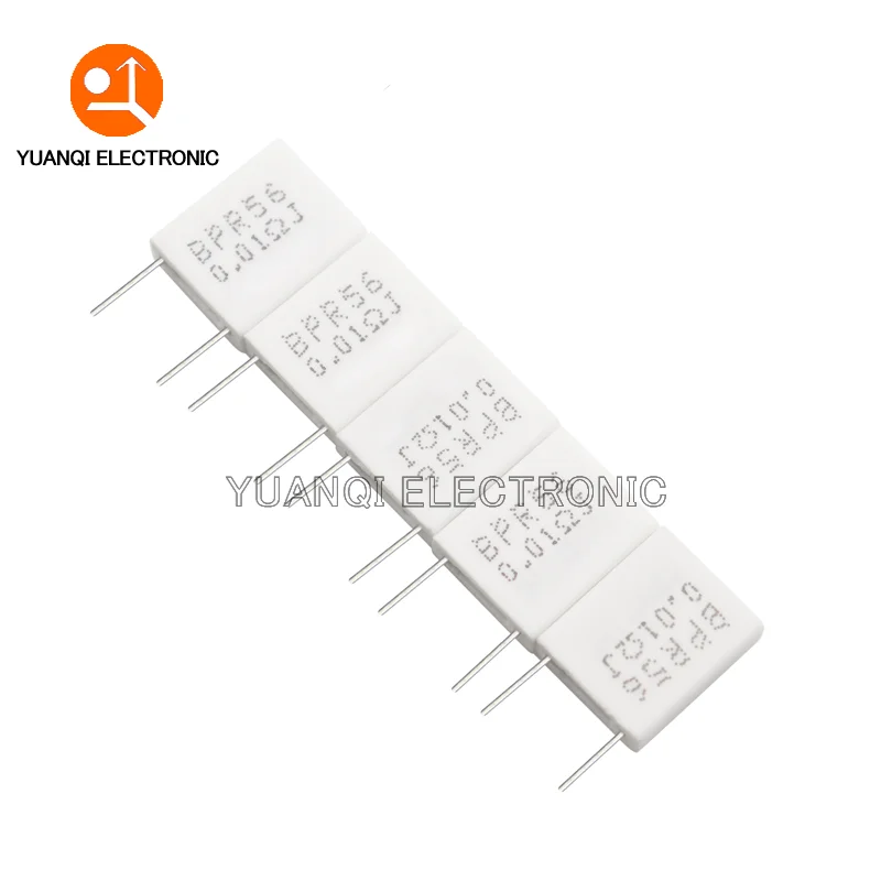 10 Uds BPR56 5W resistencia de cemento no inductivo 0.01R 0.02R 0.05R 0.12R 0.15R 0.2R 0.22R 0.47R 0,1 0,15 0,22 0,25 0,33 0,5 ohm