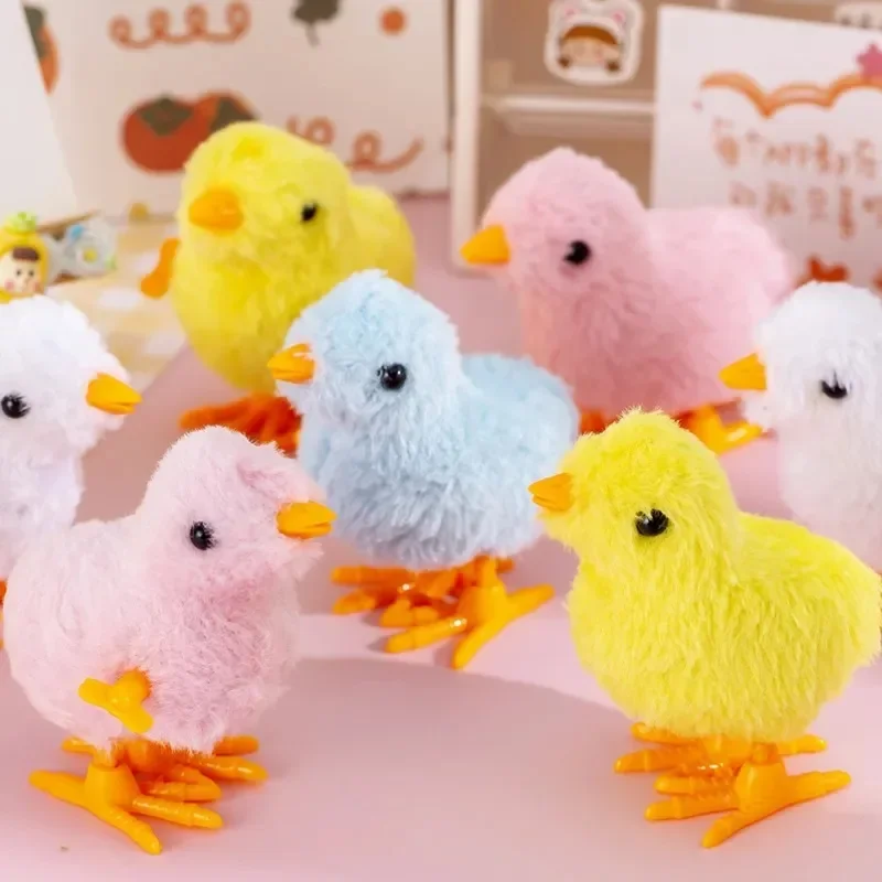 สัตว์เลี้ยงแมวของเล่นกระโดดเดินกระโดดการ์ตูนตุ๊กตาไก่ Clockwork Cat Interactive เล่นของเล่น Wind Up Chick ลูกแมวอุปกรณ์