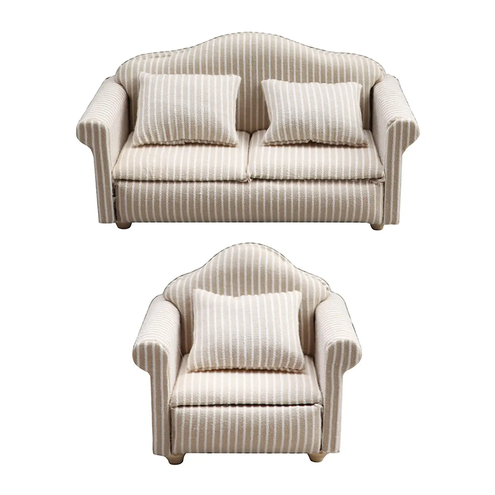 Muebles de sofá para casa de muñecas a escala 1/12, sillón reclinable en miniatura para niños