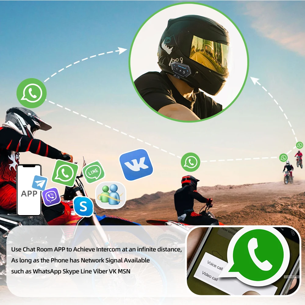 BT12 auriculares para casco de motocicleta Bluetooth inalámbrico Kit de llamada con manos libres estéreo antiinterferencias altavoz impermeable auriculares para motocicleta