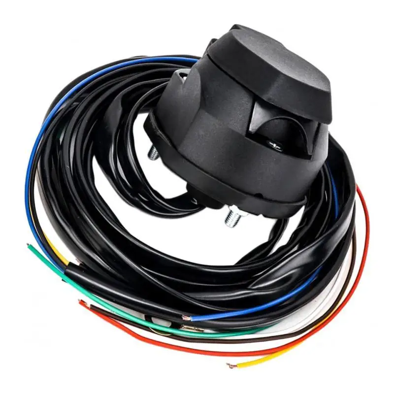Enchufe y enchufe de remolque de 7 pines con cable de extensión, conector de 1,5 m, accesorios para camiones, remolque