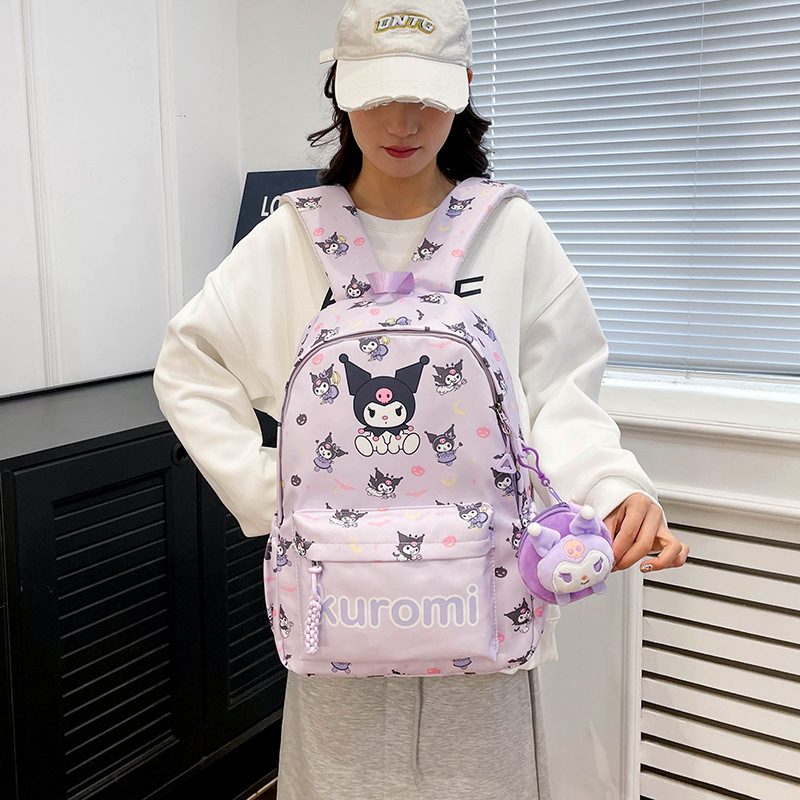 Sanrio Hello Kitty Kuromi plecak z motywem kreskówkowym dla dzieci piękny tornister dla dzieci prezent dla uczniów wielofunkcyjne plecaki Kawaii