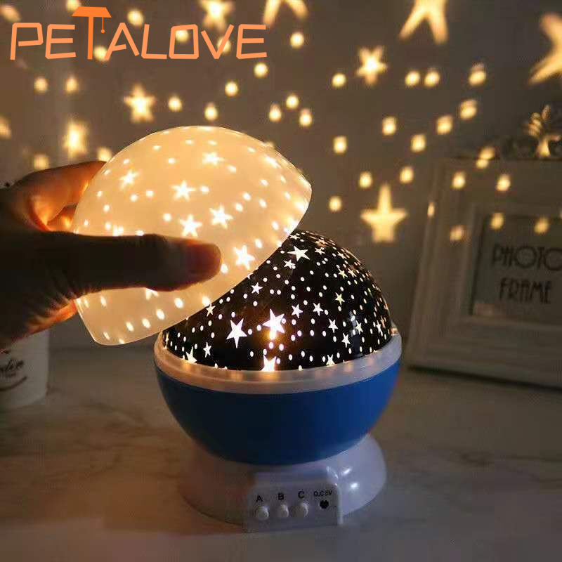 Projecteur de galaxie ciel étoilé rotatif LED veilleuse planétarium enfants chambre étoiles veilleuses lune lumière enfants cadeau lampe