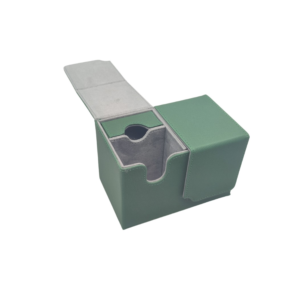 Caixa de cartão de couro PU, gaveta de punho duplo, caixa de armazenamento de cartão xadrez, conjunto de cartão estilo gaveta PTCG Pok é mon, jogo multifuncional