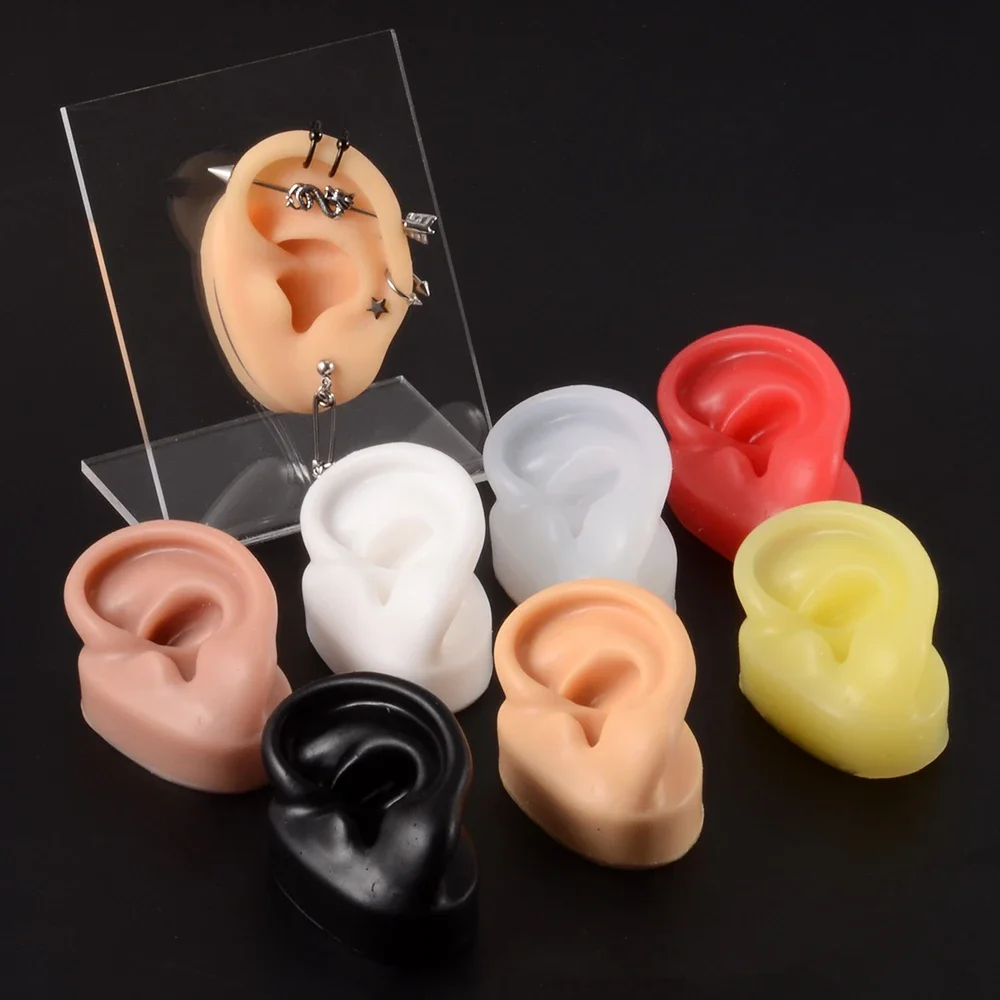 Acryl-Ohrring-Ausstellungsständer mit weichem Silikon-Ohrmodell, Schmuck-Display und Aufbewahrung