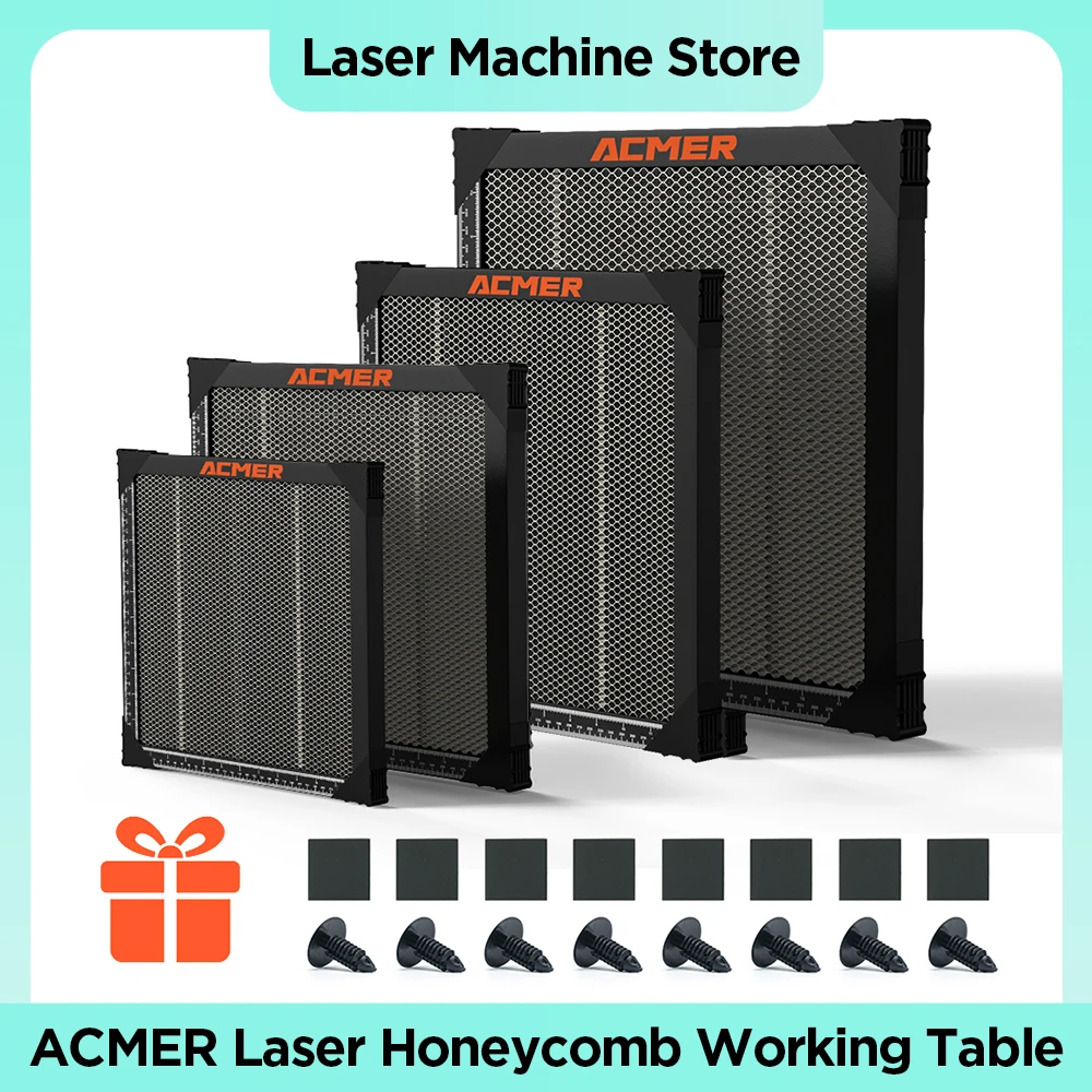 Stół roboczy o strukturze plastra miodu ACMER do cięcia laserowego 300x300/400x400/440x440/500x500x22mm, płytka o strukturze plastra miodu do maszyny do cięcia laserowego