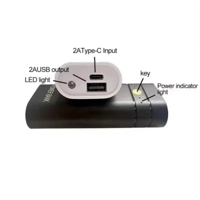 DIY nicht einschließlich Batterien Power Bank Box 5V 2A 6000mAh 2X 18650 USB Typ-C Batterie Ladegerät Fall für Telefon Elektronische Aufladung