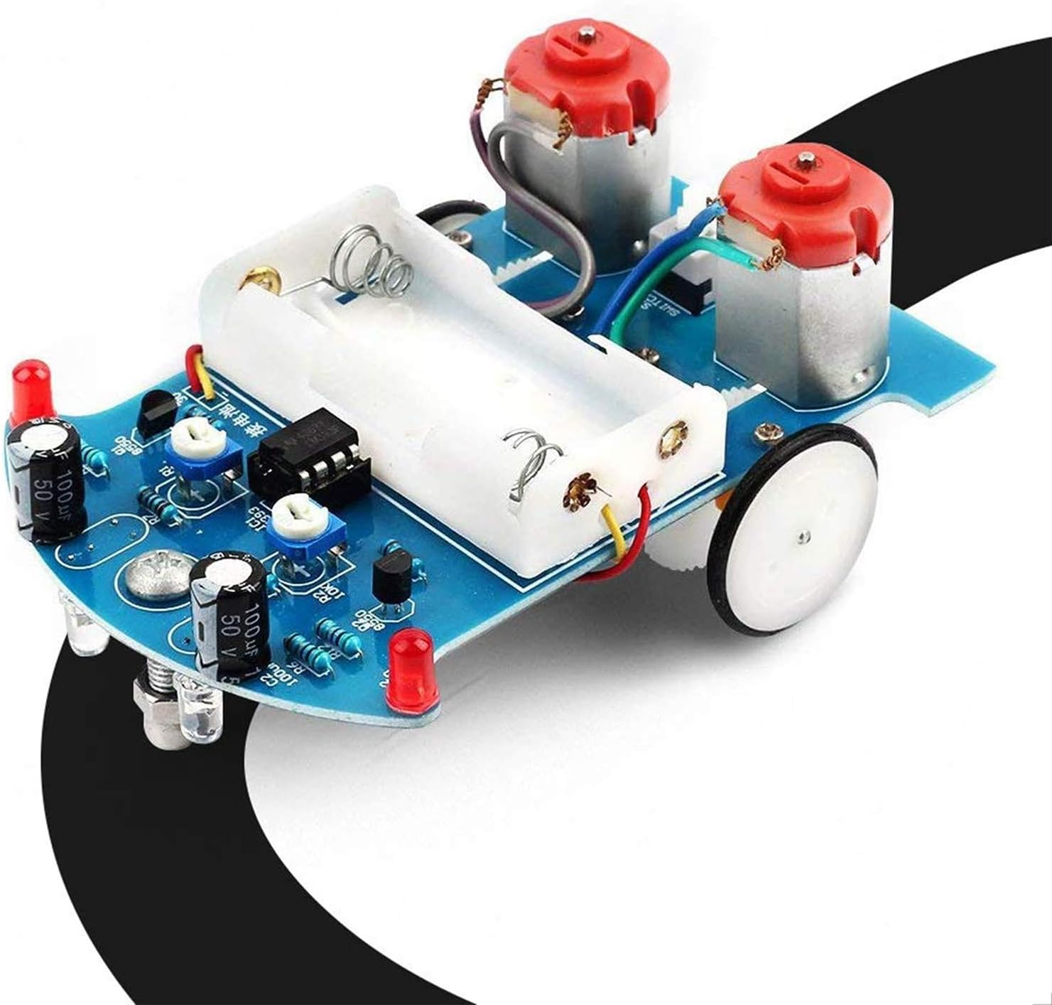Kit de electrónica de aprendizaje de soldadura para práctica, Kits de proyectos de soldadura de coche inteligente, línea de seguimiento de Robot para principiantes, electrónica DIY